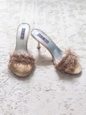Magic Bus Footwear By Arteffects Women's Tan Fringe Slip-On Heels